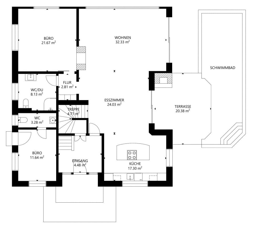 Casa de 8.5 quartos com piscina aquecida em Henau – 11
